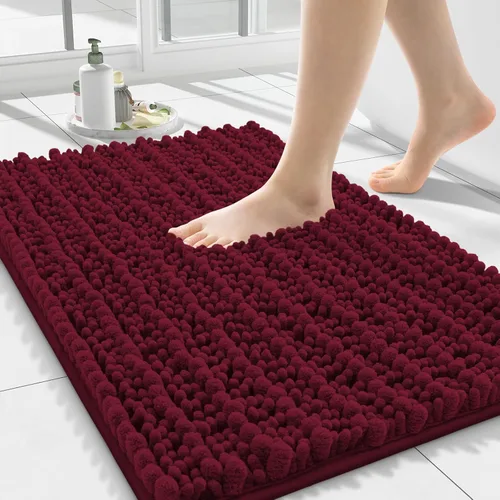 Miniatura 189 de Smiry Alfombras de Baño 24x16 pulgadas, Alfombras de Baño de Chenilla Extra Suaves y Absorbentes, Respaldo de Goma Antideslizante, Lavable a Máquina