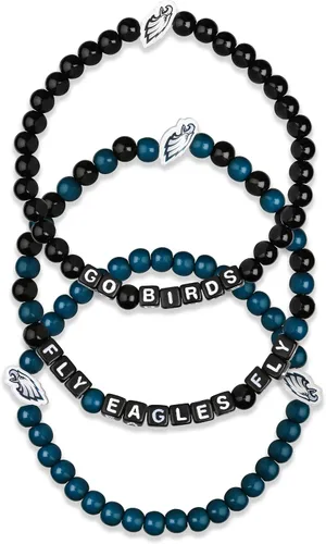 Miniatura 29 de FOCO NFL unisex-adult NFL Team Logo Officially Licensed 3-Pack Beaded Friendship Bracelets Cuentas