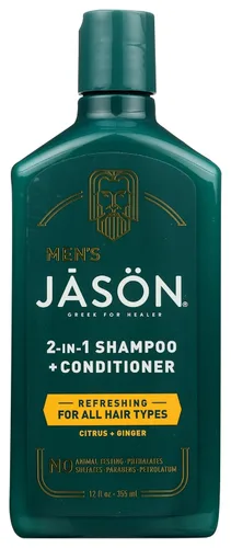 Jason Champú y acondicionador refrescante 2 en 1 para hombre, 12 onzas