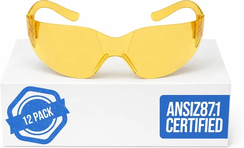 Miniatura 8 de RUGGED BLUE Gafas de seguridad de trabajo para hombres Ansi Z87 certificadas gafas de seguridad para campo de tiro Cristal antiarañazos