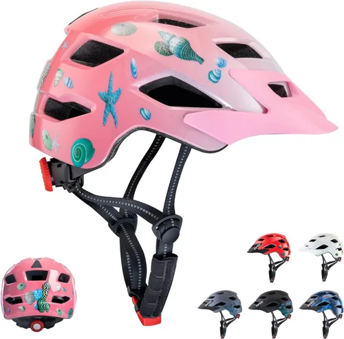 Miniatura 19 de SIFVO - Casco de bicicleta para niños y niñas, casco de bicicleta con visera genial para niños de 5 a 14 años, casco de bicicleta para niños, casco