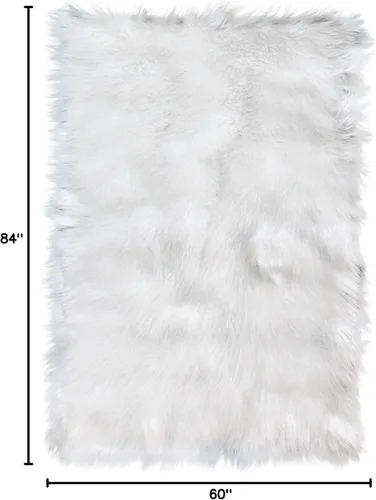 Miniatura 2 de Super Area Rugs - Alfombra de piel de oveja suave y esponjosa Blanco