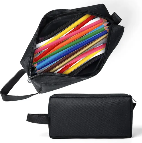 Miniatura 2 de Reaeon Estuche para lápices, bolsa de gran capacidad, bolsa organizadora de artículos de papelería para oficina, universidad, escuela, bolsa