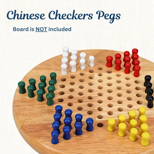 Miniatura 5 de WE Games Clavijas de madera de repuesto para damas chinas