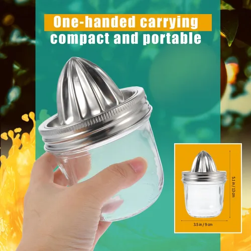 Miniatura 3 de Exprimidor manual de cítricos de acero inoxidable exprimidor de limón compacto prensa de frutas para cocina casera 3.54 pulgadas fácil de limpiar