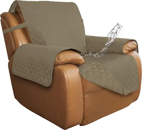 Miniatura 25 de ISSUNTEX Fundas de sofá de dos plazas con doble protección 100% impermeables para sala de estar, fundas para sofá de 2 cojines, protector de muebles