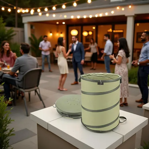 Miniatura 6 de YUDI & GARDEN Bolsa de jardín plegable de fondo duro de 45 galones, papelera plegable para recoger malas hierbas u hojas o residuos de fiestas