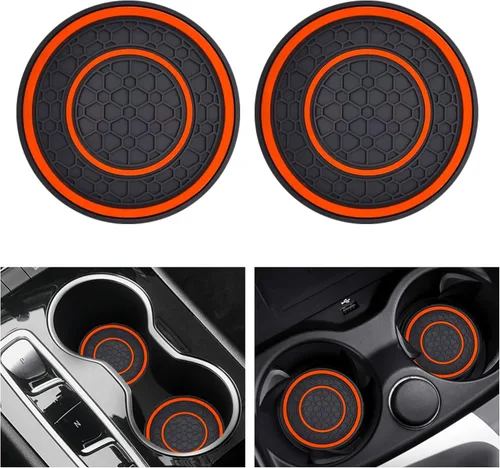 Miniatura 8 de 2 unidades de posavasos para portavasos de coche, alfombrillas para tazas de coche, posavasos universales para coche de 2.75 pulgadas, inserto