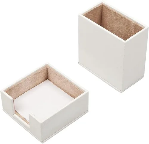 Miniatura 4 de Juego de escritorio de cuero, juego de organizador de escritorio, accesorios de escritorio de oficina, soporte para calendario, 9 accesorios