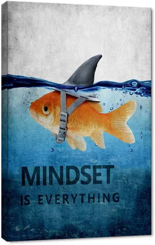 Miniatura 89 de Mindset is Everything - Lienzo motivacional para la oficina, arte de pared con citas inspiradoras de emprendedor, impresión de póster para sala