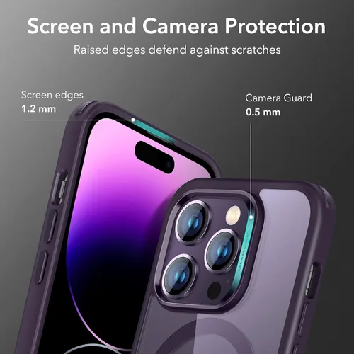 Miniatura 6 de ESR Classic Hybrid Funda para iPhone 14 Pro Max, compatible con MagSafe, protección a prueba de golpes de grado militar, resistente al amarilleo