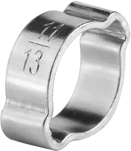 Abrazadera de manguera de acero inoxidable chapado en zinc, abrazadera de doble oreja Fule Pipe Tube Clip para mangueras de goma (0.433-0.512 in)