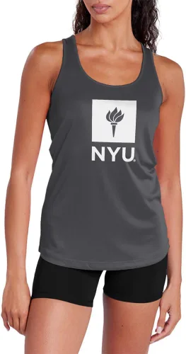 Miniatura 409 de Camiseta deportiva sin mangas oficial de la NCAA Collegiate para mujer, con espalda cruzada, logotipo primario, colección carbón