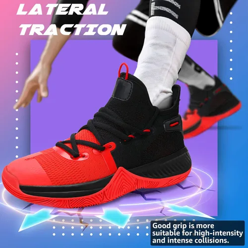 Miniatura 3 de WETIKE - zapatillas de básquetbol antideslizantes para niños y niñas, zapatillas para correr al aire libre (niños pequeñosniños grandes)