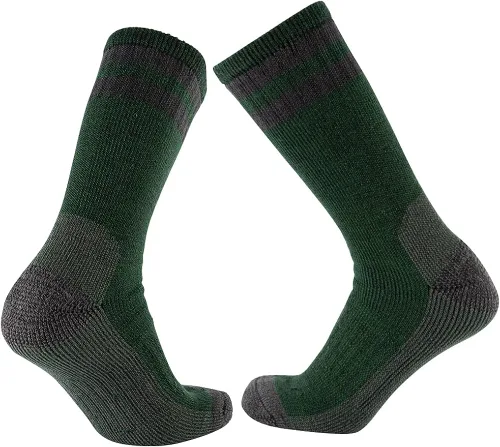 Miniatura 5 de CEREBRO Calcetines de lana merino para hombre, calcetines acolchados a media pantorrilla, que absorben la humedad, calcetines de senderismo