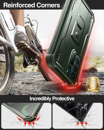 Miniatura 3 de Dexnor Funda para Samsung Galaxy S22 Plus, [Protector de Pantalla Integrado y Soporte] Protección de Grado Militar de Servicio Pesado a Prueba