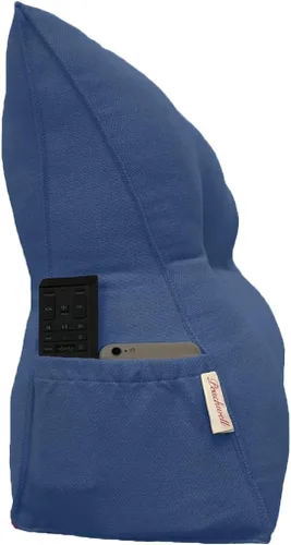 Miniatura 2 de Peachwell Almohada triangular de lectura para reposo en cama, cojín grande para cabecero, respaldo, almohada de cuña con funda extraíble y dos Azul