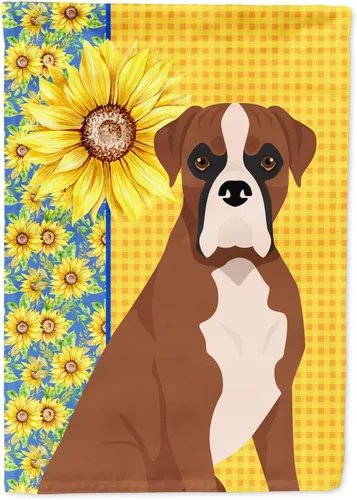 Miniatura 21 de Caroline's Treasures WDK5331CHF - Bandera de verano con diseño de girasoles rojos y blancos, manga grande, para porche, para colgar en la pared