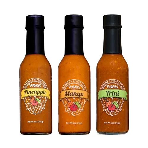 Miniatura 10 de Grandma's Trini - Salsa de pimienta, sin OMG, vegana, sin gluten, baja en sodio, baja en carbohidratos gourmet con increíble sabor y patada