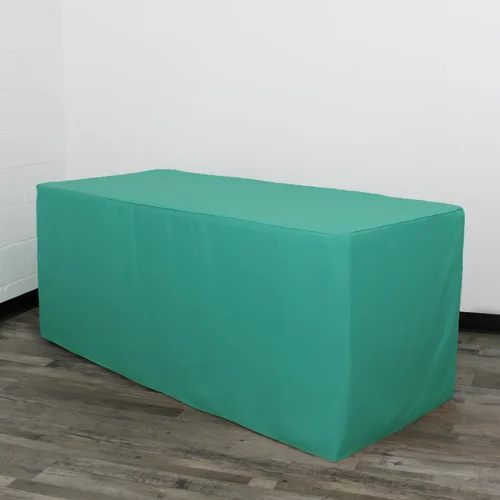 Miniatura 27 de YOUR CHAIR COVERS Mantel ajustable color marrón chocolate – Mantel rectangular de poliéster ajustable de 6 pies, mesa de buffet para interiores