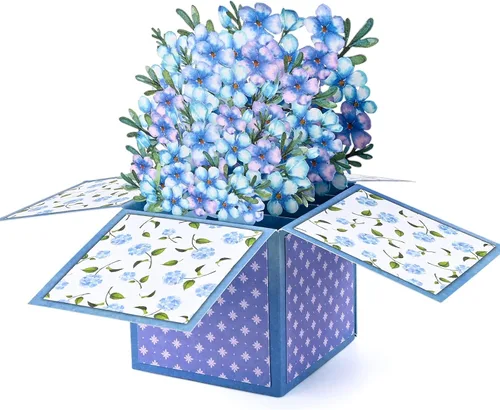 Miniatura 10 de POPGIFTU Paquete de 3 tarjetas emergentes 3D para el día de la madre con sobres y etiquetas de mensaje, juego de tarjetas de felicitación de ramo