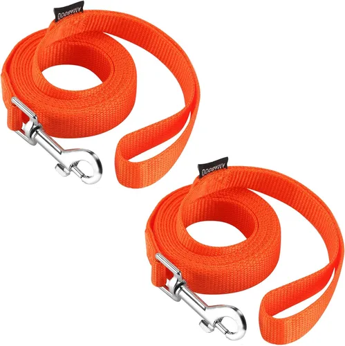 Miniatura 39 de AMAGOOD 6 pies de correas para cachorros/perros, correa de estilo tradicional resistente con gancho de cuello fácil de usar, correa para perros Negro
