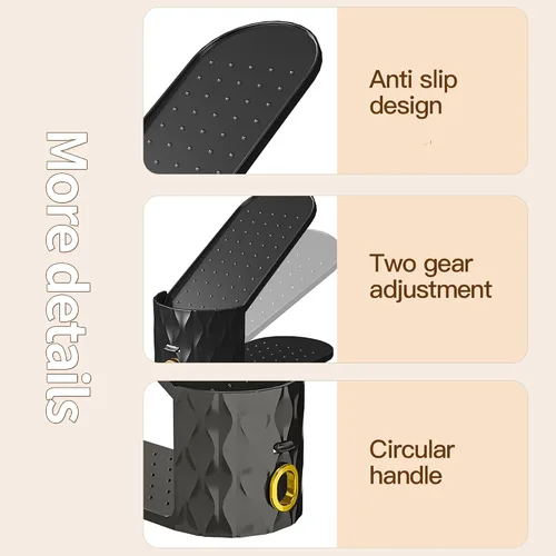 Miniatura 5 de Paquete de 15 Organizadores de Ranuras para Zapatos, Apilador de Zapatos Ajustable para Almacenamiento en Closet, Ahorrador de Espacio de Doble