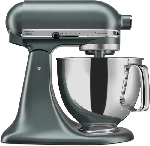 Miniatura 8 de KitchenAid Artisan Series KSM150PS, mezclador de pie con cabezal inclinable de 5 cuartos de galón con escudo de vertido KSM150PS, pistacho