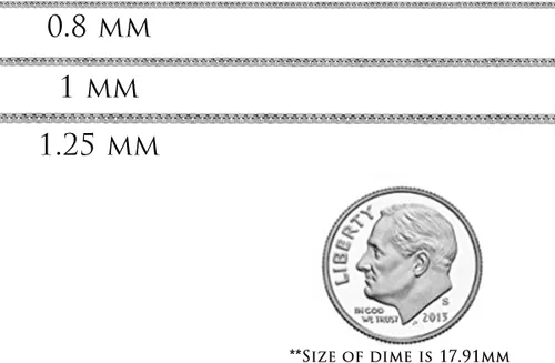 Miniatura 3 de Collar de cadena de plata de ley para mujer, resistente al deslustre, cierre no migratorio, fabricado en Italia, plata de ley 925, 14 pulgadas - 36