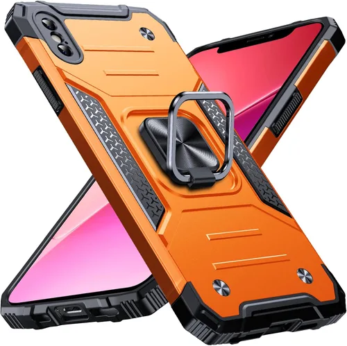 Miniatura 48 de Anqrp Funda resistente para iPhone 6/7/8/SE/SE2 con soporte de anillo mejorado y agarre, grado militar, a prueba de golpes, resistente y robusta