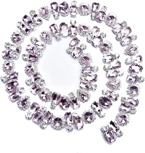 Miniatura 6 de Cadena de garra de diamantes de imitación de flor de 1 yarda Soldadura Código de cristal de diamante Recorte DIY Collar Cinta Ropa Accesorios
