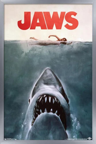 Miniatura 12 de Trends International Jaws - Póster de pared de una hoja, 14.725 x 22.375 pulgadas, versión con marco negro