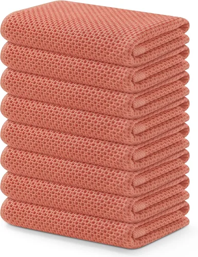 Miniatura 171 de Kitinjoy - Paños de cocina de 100 % algodón, tela de tejido gofrado, paño de limpieza ultrasuave, absorbente y de secado rápido. Gris Oscuro