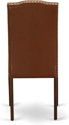 Miniatura 40 de East West Furniture DLEN3-BLK-69 - Juego de muebles de comedor de 3 piezas que contiene una mesa de comedor redonda con gotas y 2 sillas tapizadas