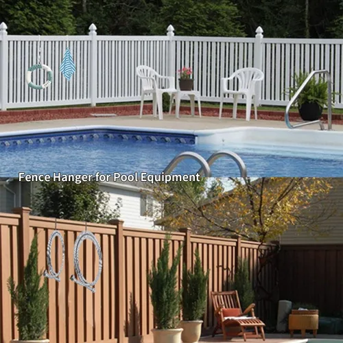 Miniatura 6 de Ganchos para valla de vinilo, paquete de 6 ganchos colgantes de pérgola de patio de 2 x 6 pulgadas, ganchos de acero con recubrimiento en polvo