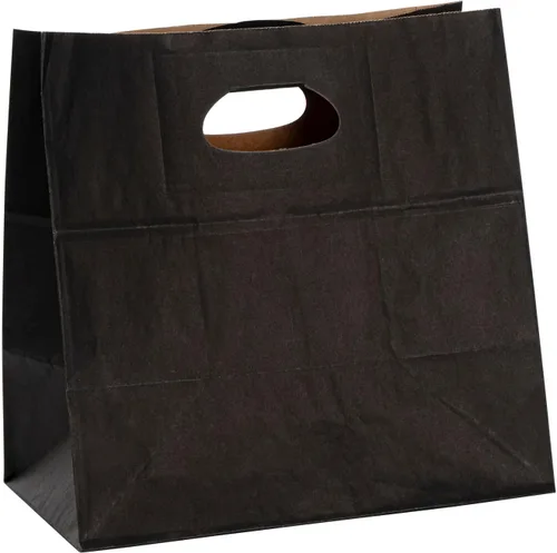 Miniatura 2 de Bag Tek Rectangle Paper Take Out Bag - with Handles - 11" x 7" x 11" - 100 count box