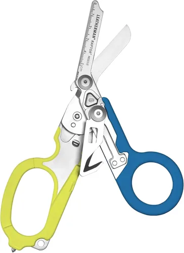 LEATHERMAN, Raptor Rescue - Tijeras 6 en 1 para emergencia/trauma de alta resistencia con rompedor de vidrio de carburo y cortador de correa,