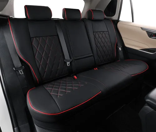 Miniatura 18 de EKR Fundas para asientos de Tundra de ajuste personalizado para Toyota Tundra Double Cab 2014 2015 2016 2017 2018 2019 2020 2021 - Neopreno (negro)
