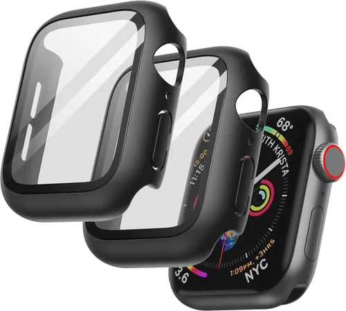 Miniatura 37 de JETech Funda con protector de pantalla para Apple Watch SE 3/2/1 (2025/2022/2020)/Series 6 5 4 de 1.575 pulgadas, cubierta protectora total, Negro