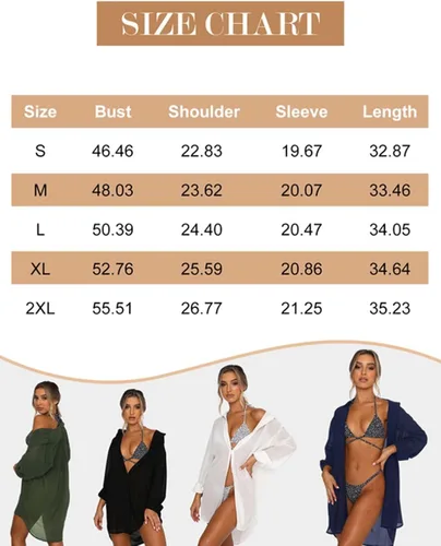 Miniatura 6 de Traje de baño para mujer, salida de baño para playa, holgado, cuello en V, con botones