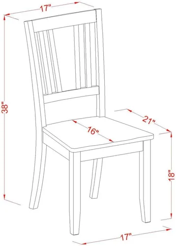 Miniatura 10 de East West Furniture Dublin - Juego moderno de 5 piezas que incluye una mesa redonda de madera con gota y 4 sillas de comedor de piel sintética, 42 x