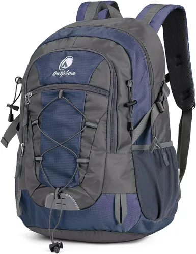 Miniatura 10 de Mochila de senderismo pequeña de 25 L con correa para el pecho para hombres y mujeres, mochila de viaje impermeable, mochila de viaje ligera Negro