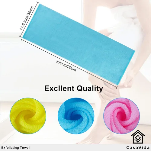 Miniatura 2 de Toalla exfoliante para la espalda, para ducha, exfoliante corporal, toalla de belleza japonesa, esponja africana, toalla de esponja coreana, paño