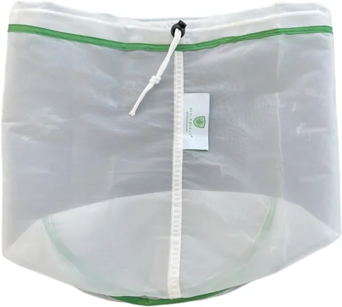 Miniatura 2 de Bolsa de malla de nailon transpirable multiusos con cordón y cierre de cordón, Blanco, Bolsa de malla de nailon multiusos