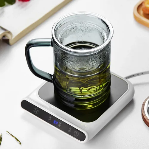 Miniatura 7 de Taza de Té de Vidrio Unbreakable con Infusor y Tapa 14.5 fl oz, Taza de Té Resistente al Calor de Vidrio Borosilicato para Té en Flor y de Hojas