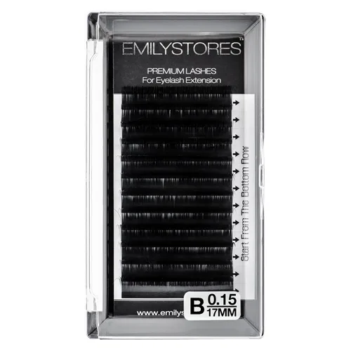 Extensiones de pestañas de 0.006 in de grosor, rizo B, 0.669 in de longitud, volumen, pestañas individuales de aspecto natural para extensiones de