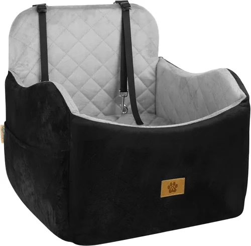 Asiento de automóvil para perros pequeños/medianos, desmontable y lavable, asiento elevador de perro de menos de 35 libras, espuma viscoelástica de
