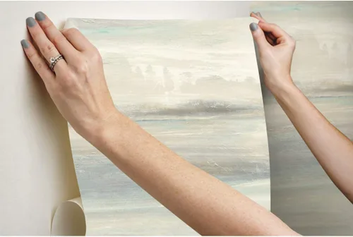 Miniatura 4 de York Wallcoverings Soothing Mists Scenic - Papel tapiz de primera calidad para despegar y pegar en azul y beige