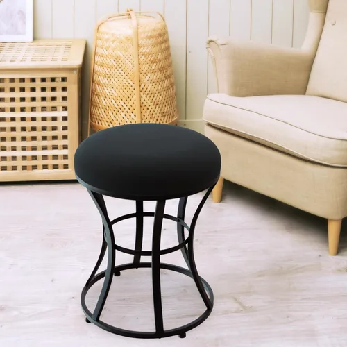 Miniatura 7 de Taburete de tocador pequeño, taburetes de maquillaje para escritorio de tocador, silla de tocador de baño, taburete metálico para sala de estar