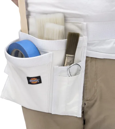 Miniatura 4 de Dickies Bolsa de cinturón de herramientas de 5 bolsillos de un solo lado/Delantal de trabajo, construcción de lona duradera, cinturón ajustable